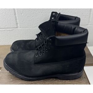 Timberland Boots Men Sz 15 Black Waterproof 6" Nubuck PrimaLoft 19039